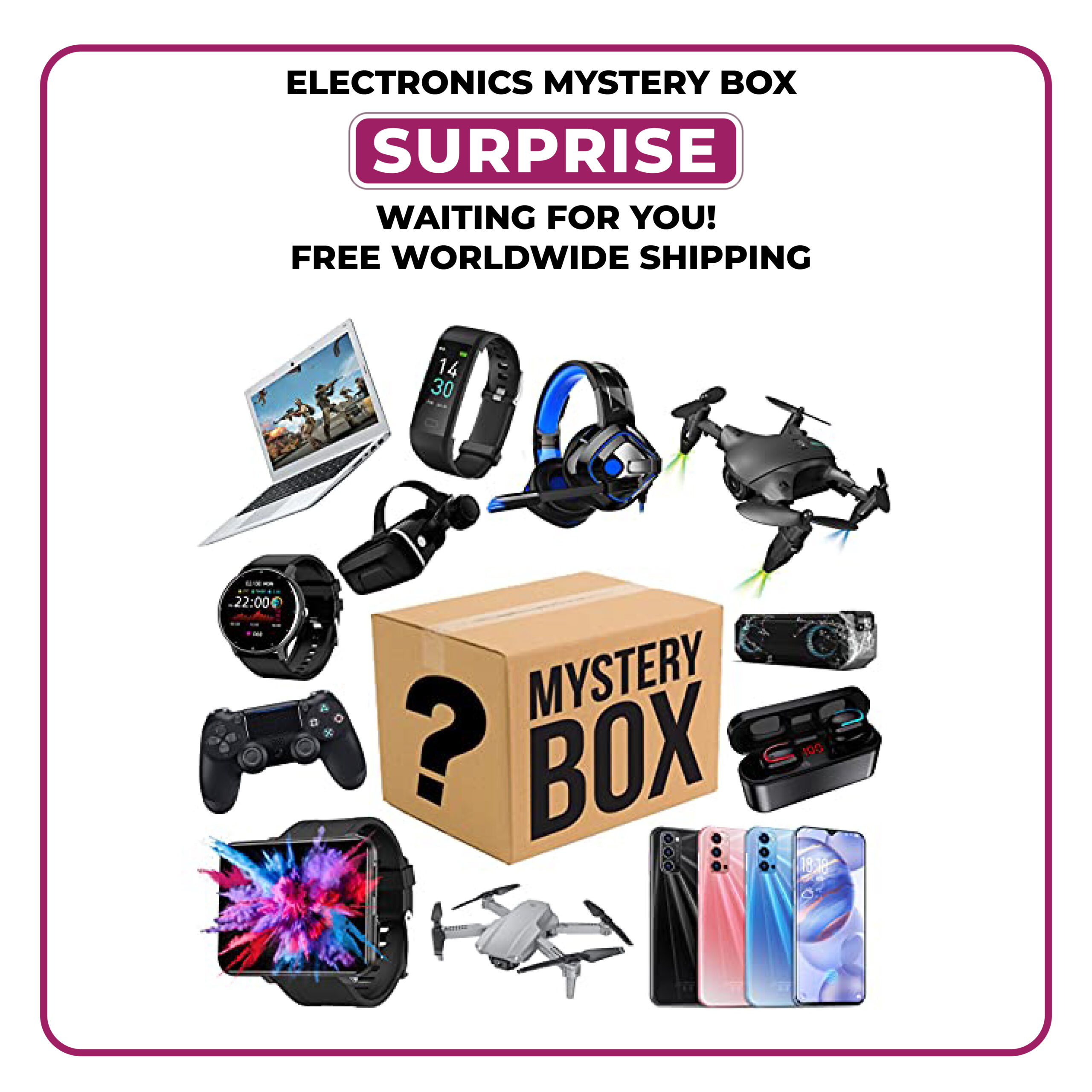 Mystery Box Electronics Lucky Box Box Electronics Random Style Heartbeat  Good Value for Money Surprise Yourself or Give It As a Gift To Others D  price in UAE,  UAE